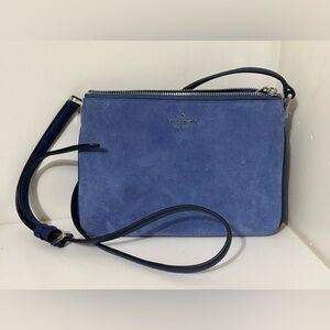 Kate Spade | Blue Suede and Leather Cross Body / Shoulder Bag